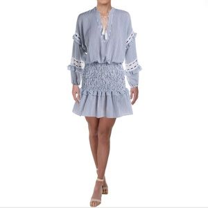 EUC Central Park West Smocked Waist Flounce Dress